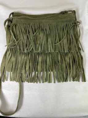 * Fringe Bag- Olive Green