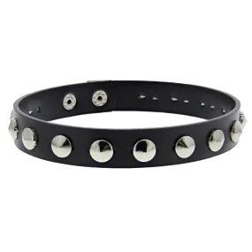 1-Row Conical Studded PU Choker