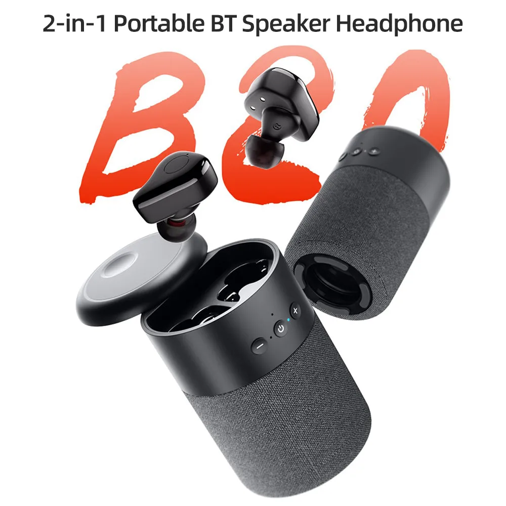 2-in-1 Portable BT Speaker Headphone