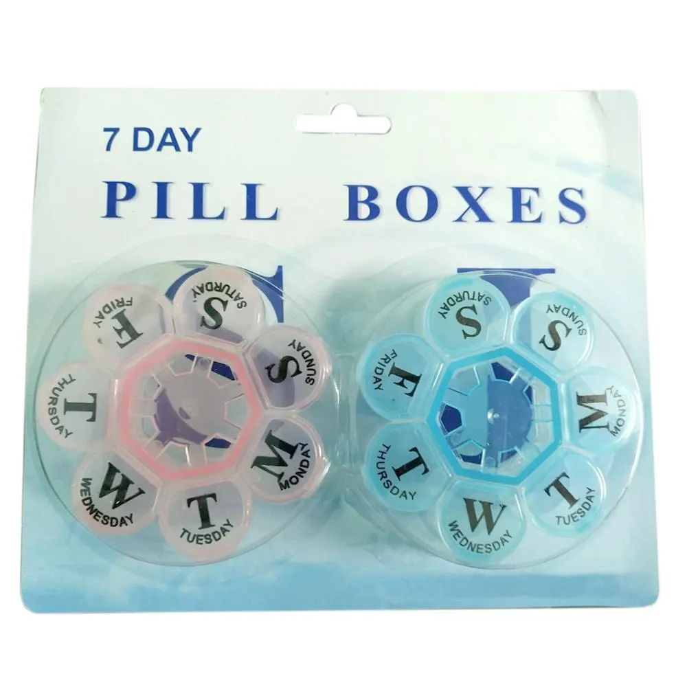 302 -7 Day Weekly Mini Pill Medicine Box Holder Storage Container Case Pill Box Splitters Travel Pill Box