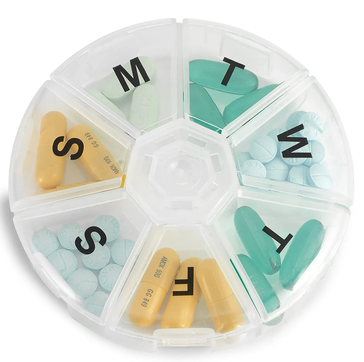 302 -7 Day Weekly Mini Pill Medicine Box Holder Storage Container Case Pill Box Splitters Travel Pill Box