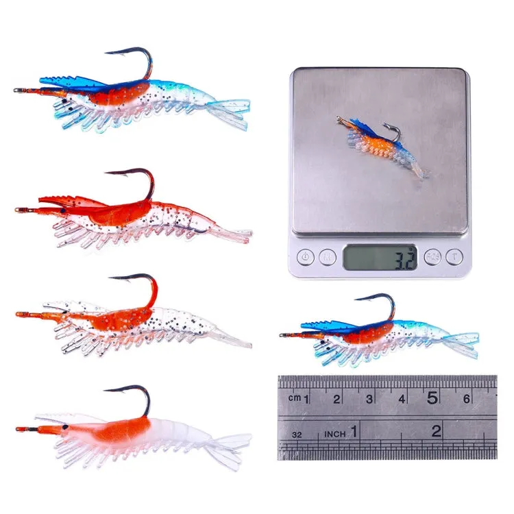 5 PCS / Bag HENGJIA SO077 6cm 3g Lead Wrapped Shrimp Soft Lure Sea Bass Fake Lure(2)