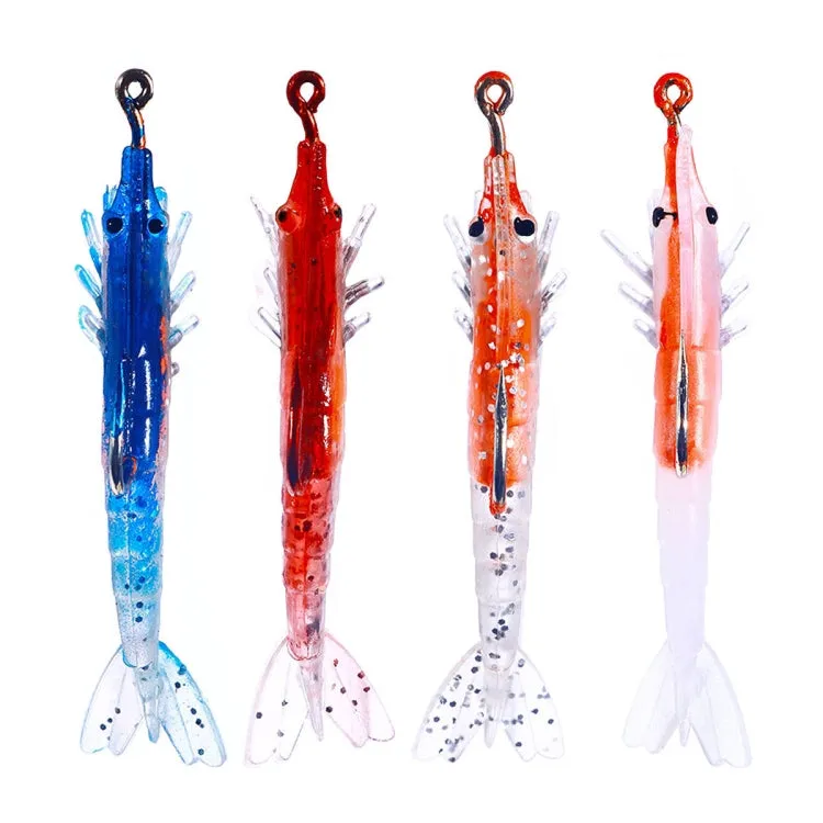 5 PCS / Bag HENGJIA SO077 6cm 3g Lead Wrapped Shrimp Soft Lure Sea Bass Fake Lure(2)