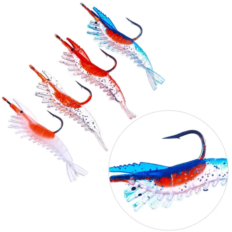 5 PCS / Bag HENGJIA SO077 6cm 3g Lead Wrapped Shrimp Soft Lure Sea Bass Fake Lure(2)