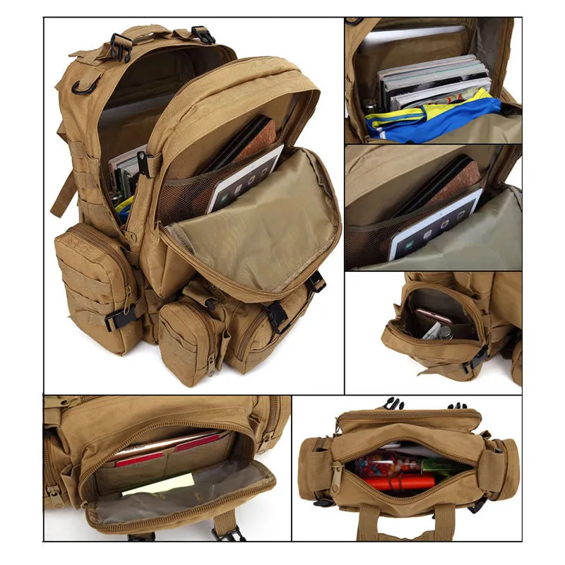 55L Tactical Backpack Molle Pouches For Traveling Jy-41