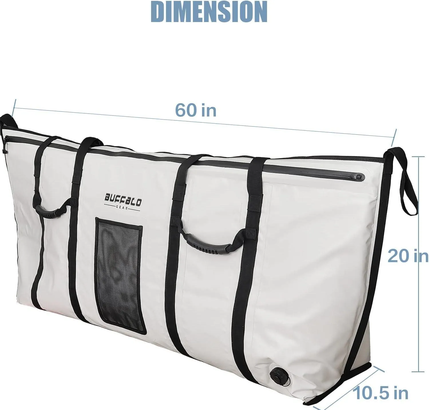 60x20'' Collapsible Fish Cooler Bag With YKK Zipper