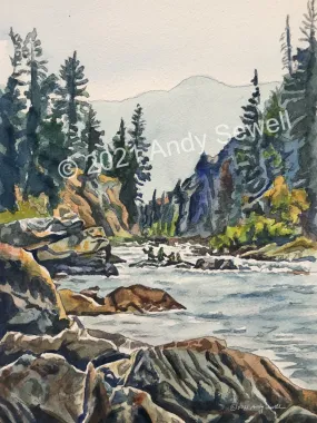 A "Middlefork Splashes" -  Giclée art print of  the Middlefork of the Salmon River