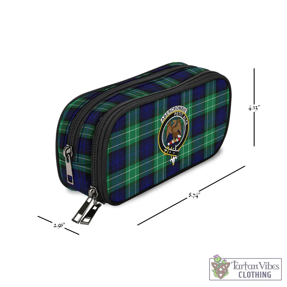 Abercrombie Tartan Pen and Pencil Case with Family Crest