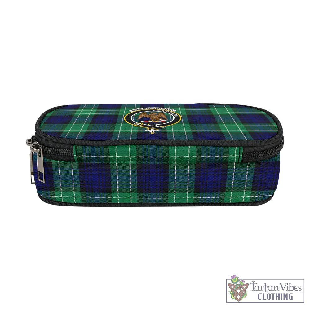 Abercrombie Tartan Pen and Pencil Case with Family Crest