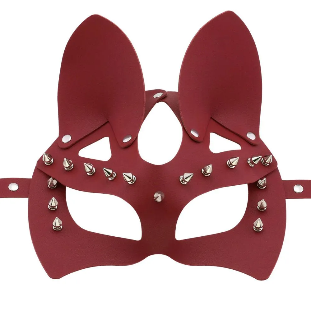 Adjustable Studded Cat Mask