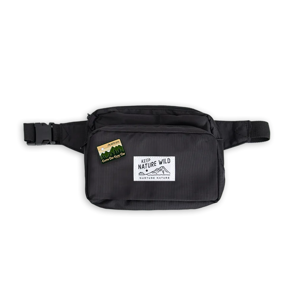 AllTrails × Keep Nature Wild Recycled Fanny Pack - Black