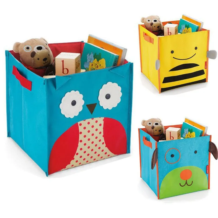 Animal Design Kids Toy Storage Boxes Cartoon Foldable Hamper Children Boys Girls Toys Clothing Organization