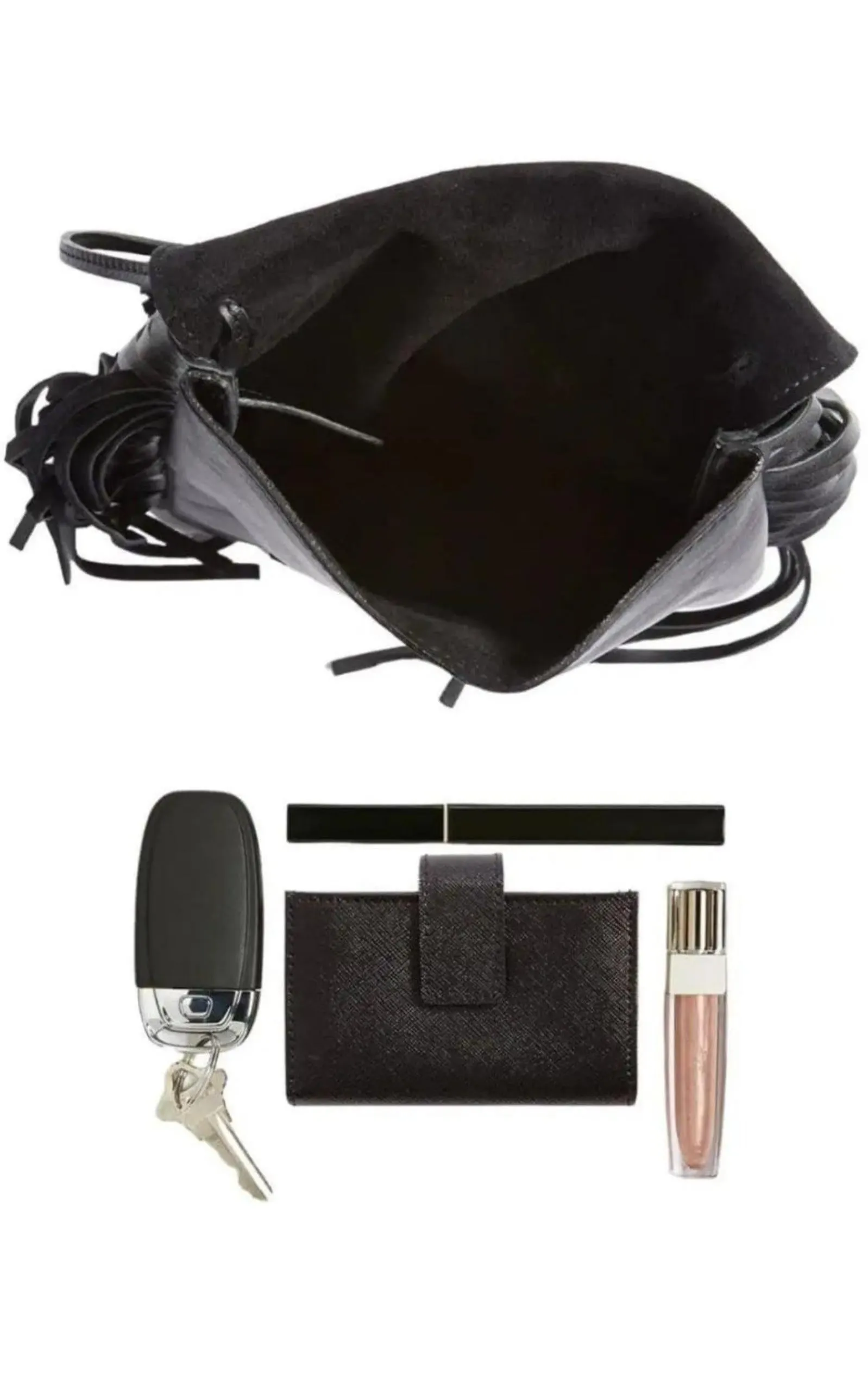 Anita Fringe Leather Crossbody Bag