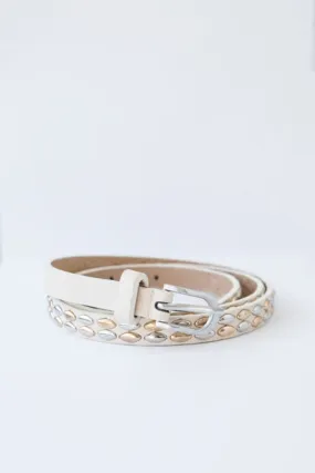 Antler Studded Belt Cream