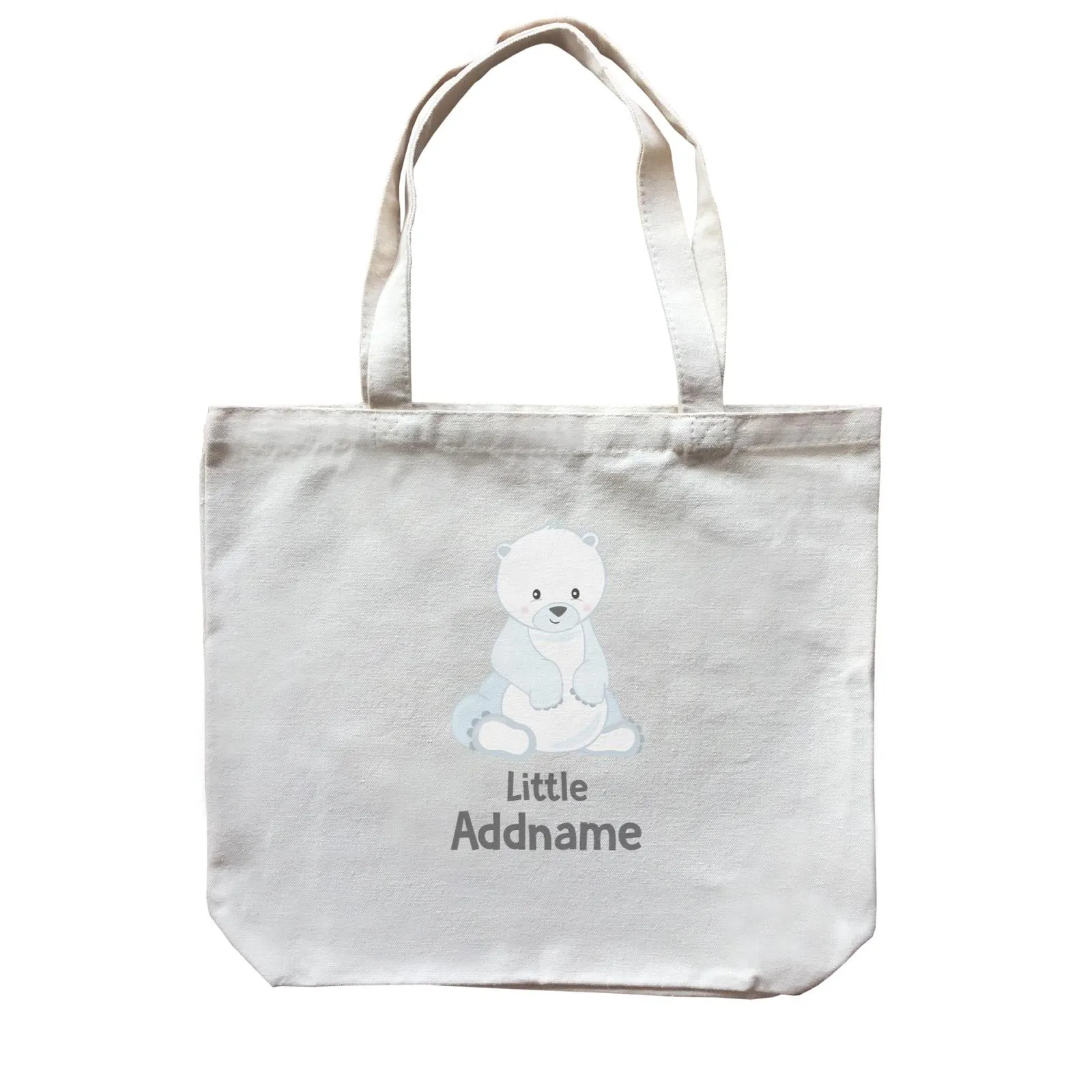 Arctic Animals Little Polar Bear Addname Canvas Bag