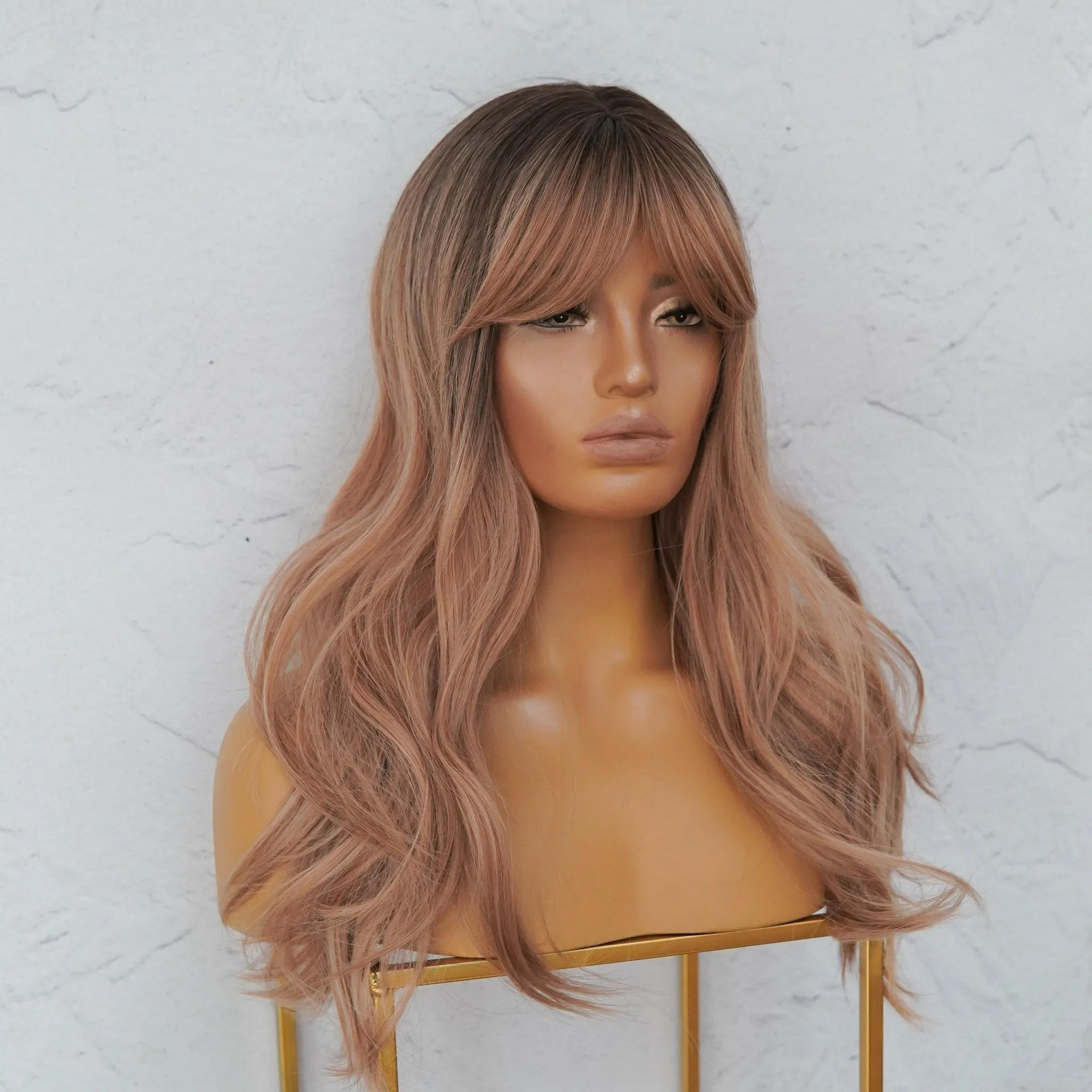 AUGUST Brown Ombre Fringe Wig