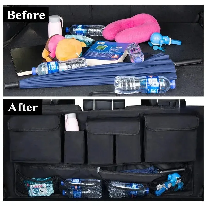 Back Seat Car or Truck Organizer and Storage Hanging Bag with 9 Pockets Oxford Waterproof Multi-pocket