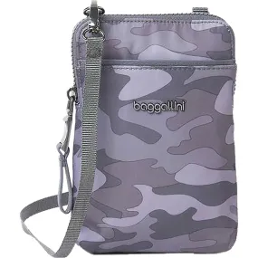 Baggallini Broadway Crossbody Dark Grey Camo Nylon