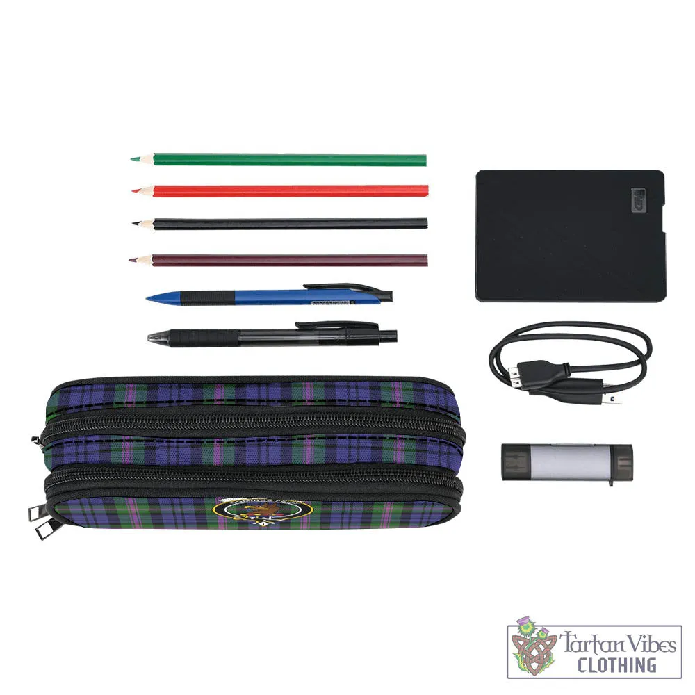 Baird Modern Tartan Pen and Pencil Case with Family Crest