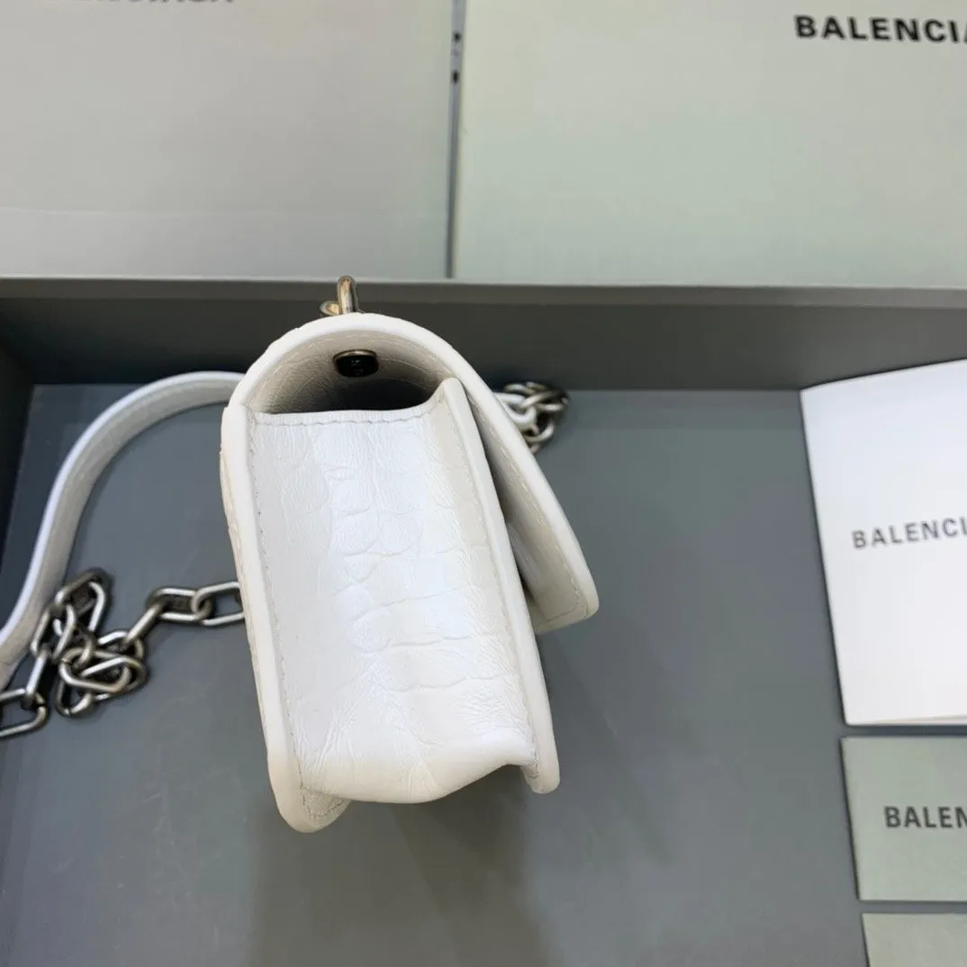 Balen Gossip Small On Chain Shoulder Bag White, For Women,  Bags 7.4in/19cm