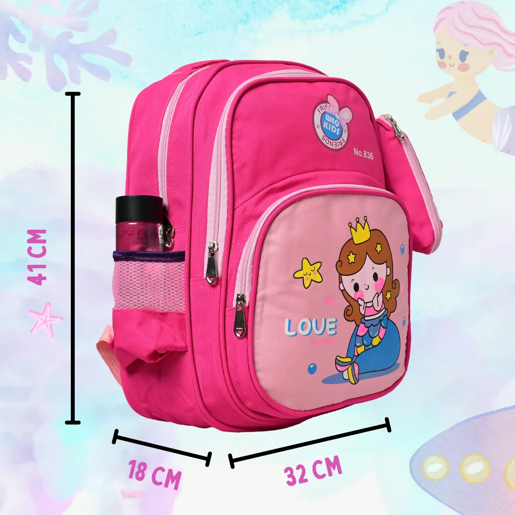 Bayberry Trendy Mermaid Theme School Bag for Girls