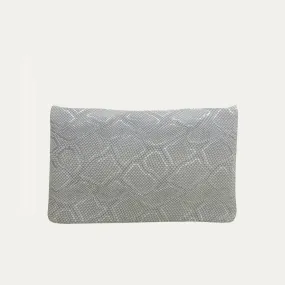 Belt Bag | Silver and White Snake Print "The Winfrey"