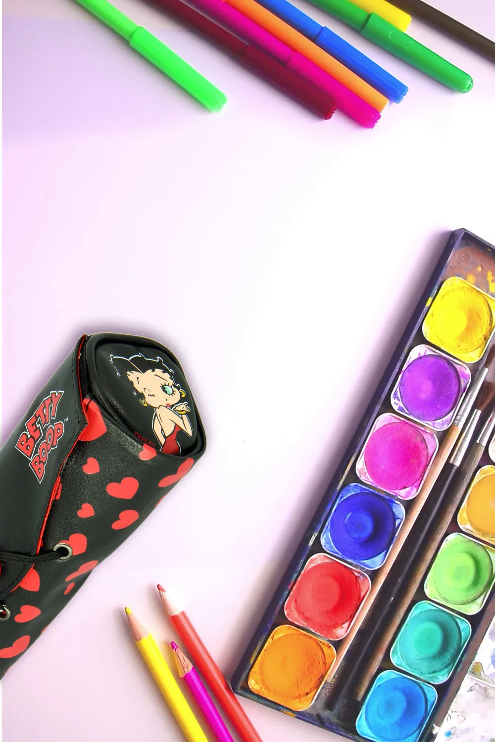 Betty Boop Red Heart Pencil Case