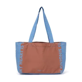 Bicolor Cooler Basket Bag  Brown