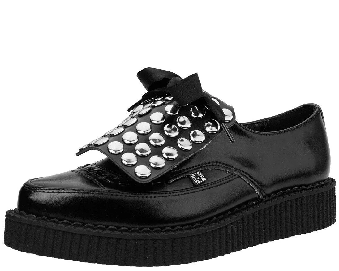 Black Studded Kilt Pointed Creeper