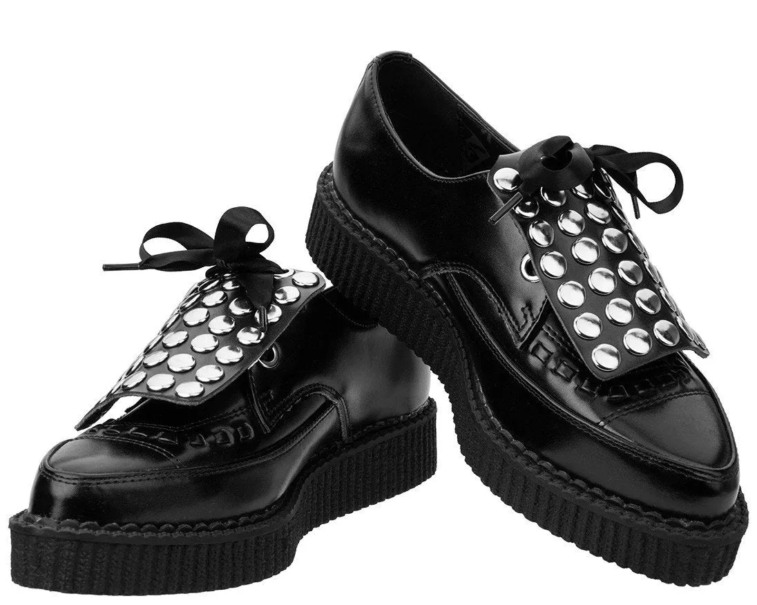 Black Studded Kilt Pointed Creeper