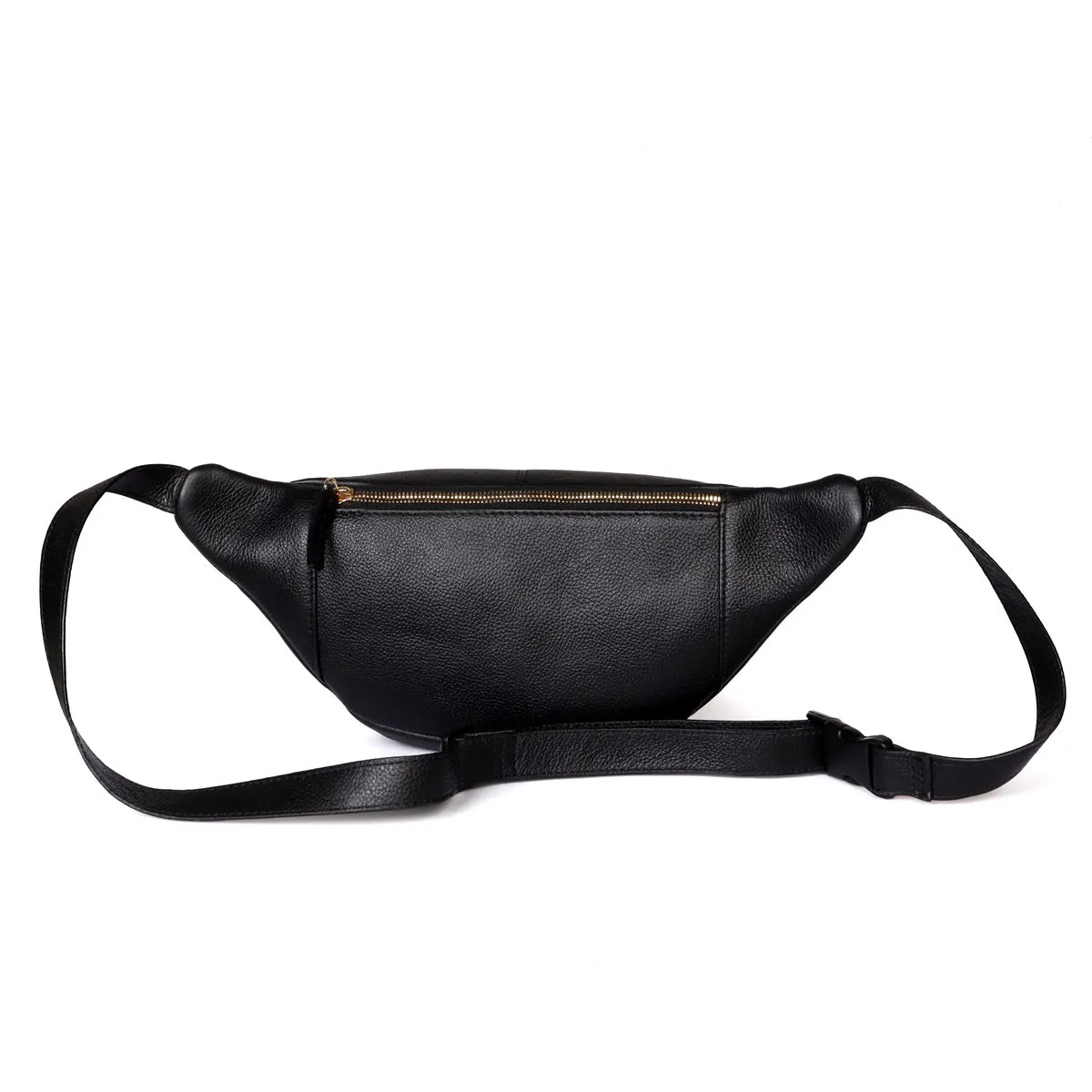 Black Textured Belt Bag