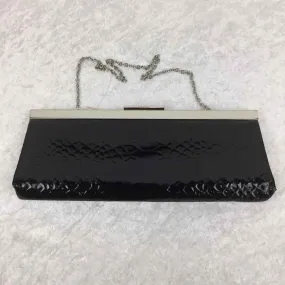 Black/silver patent Evening Bag