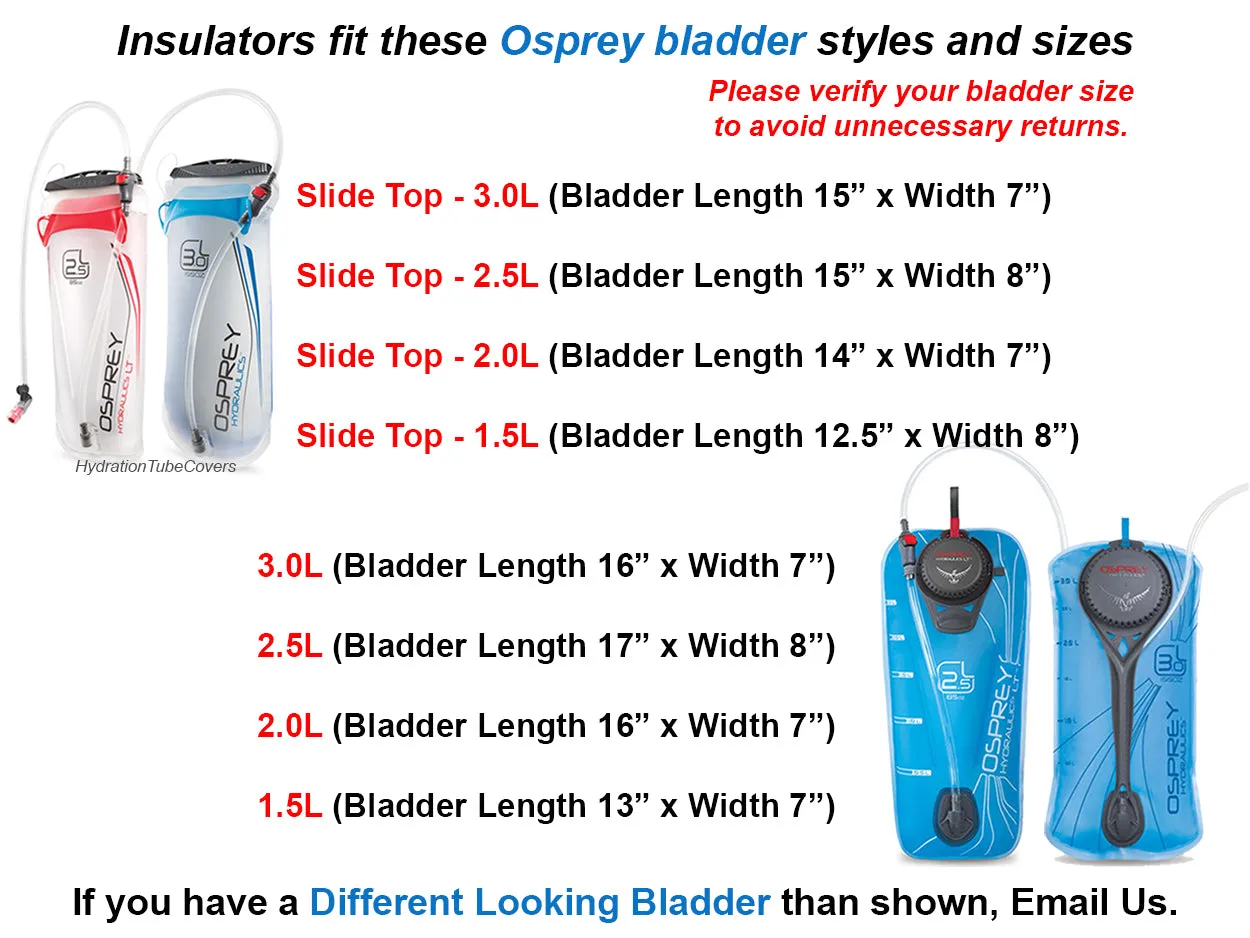 Bladder Insulation for Osprey Hydraulics Water Bladder Reservoir