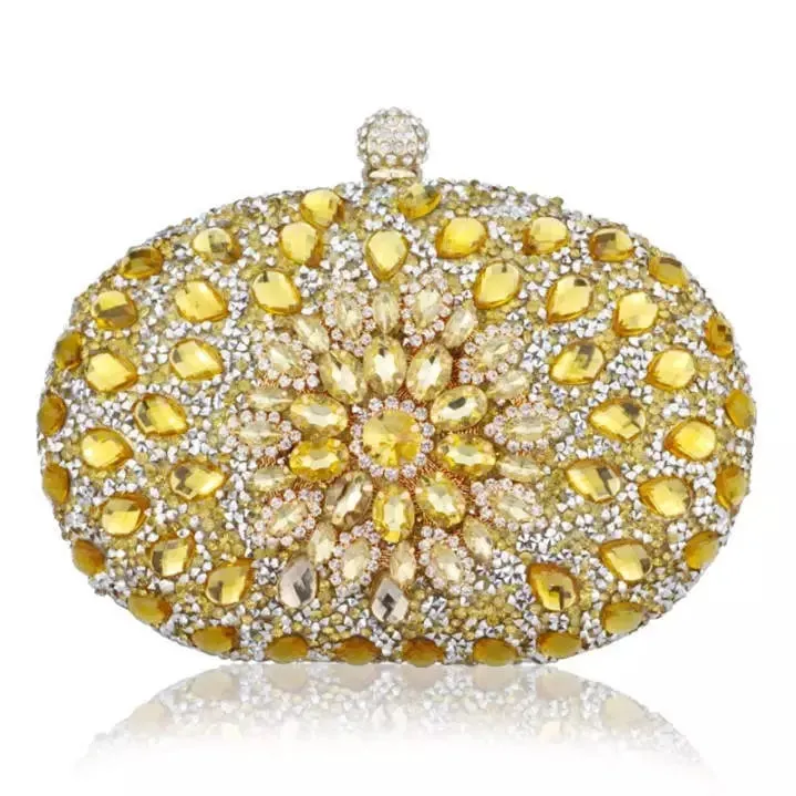 Bling Rhinestones Women Evening Clutch Bag Wedding Crystal Handbag