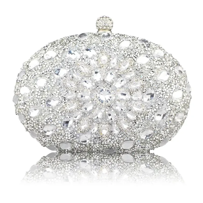 Bling Rhinestones Women Evening Clutch Bag Wedding Crystal Handbag