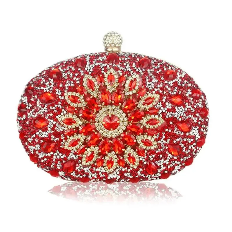 Bling Rhinestones Women Evening Clutch Bag Wedding Crystal Handbag