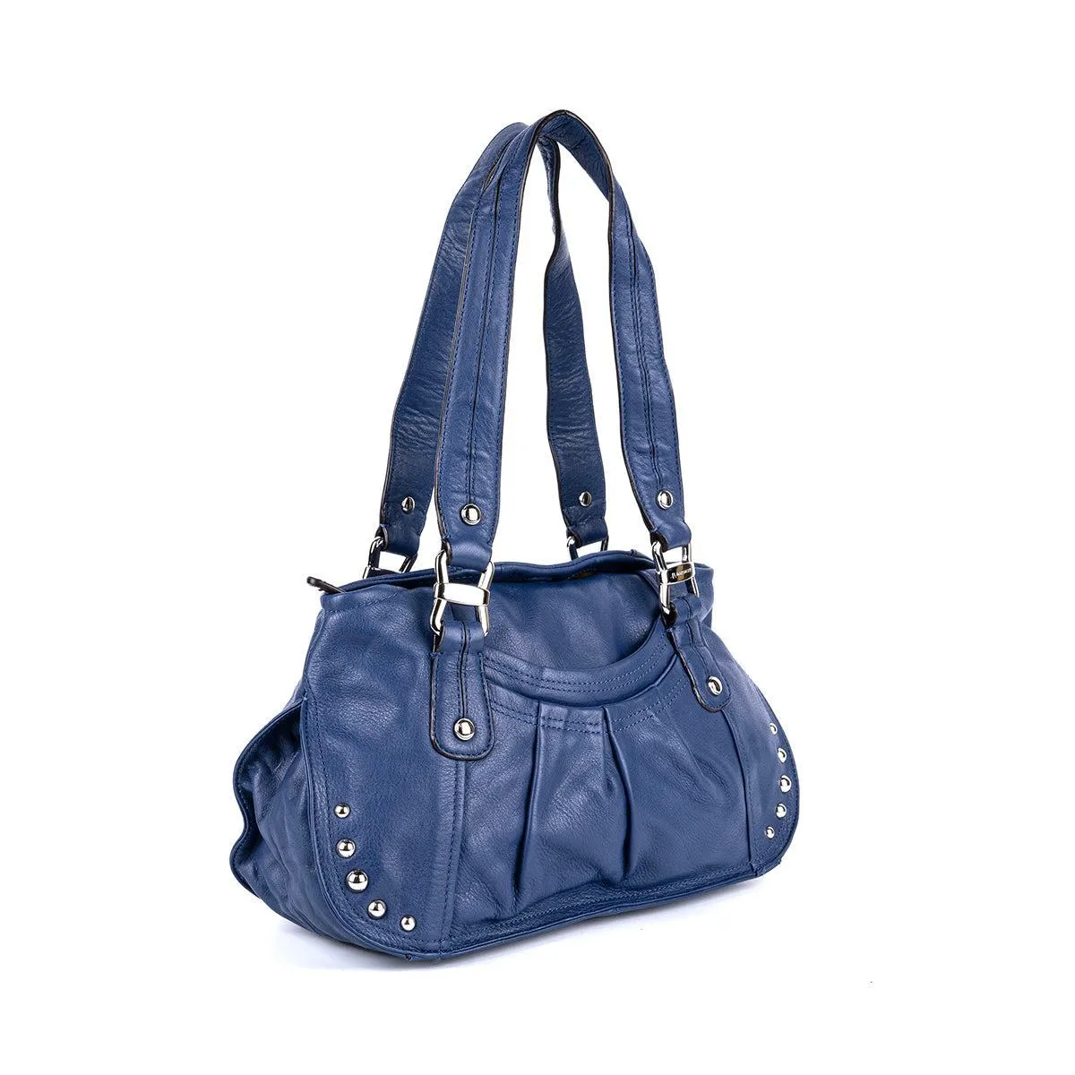 B.Makowsky Studded Hobo Bags Leather Blue Colour For Women