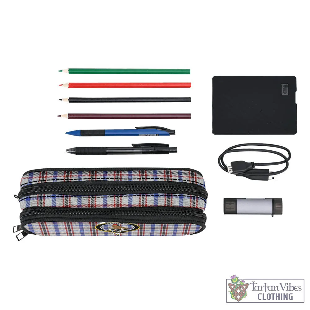 Boswell Tartan Pen and Pencil Case with Family Crest