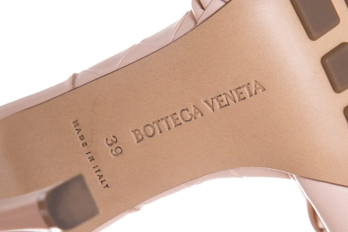 Bottega Veneta Sand Intrecciato Woven Heels SZ 39