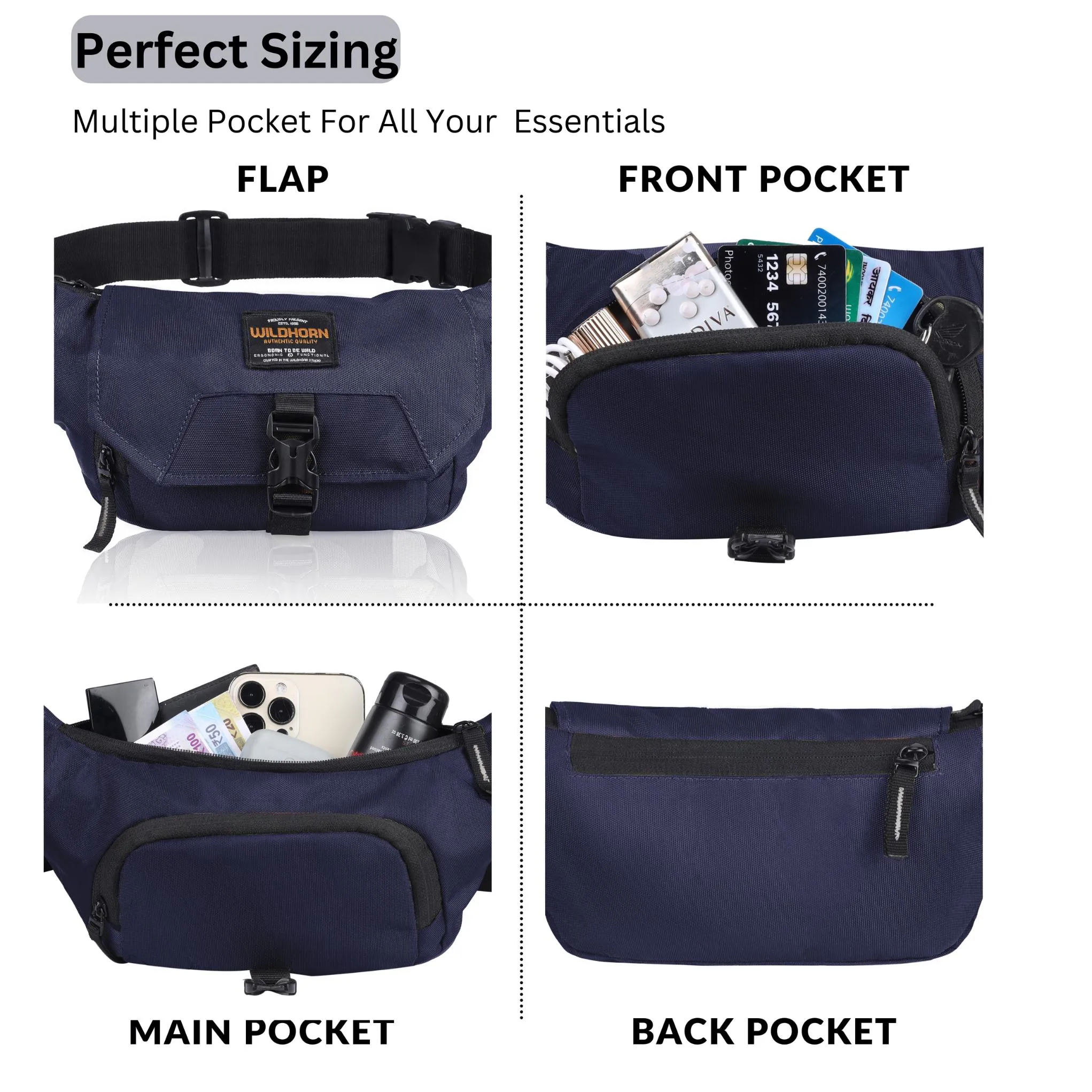 BRAMPTON Waist Bag for Men Women