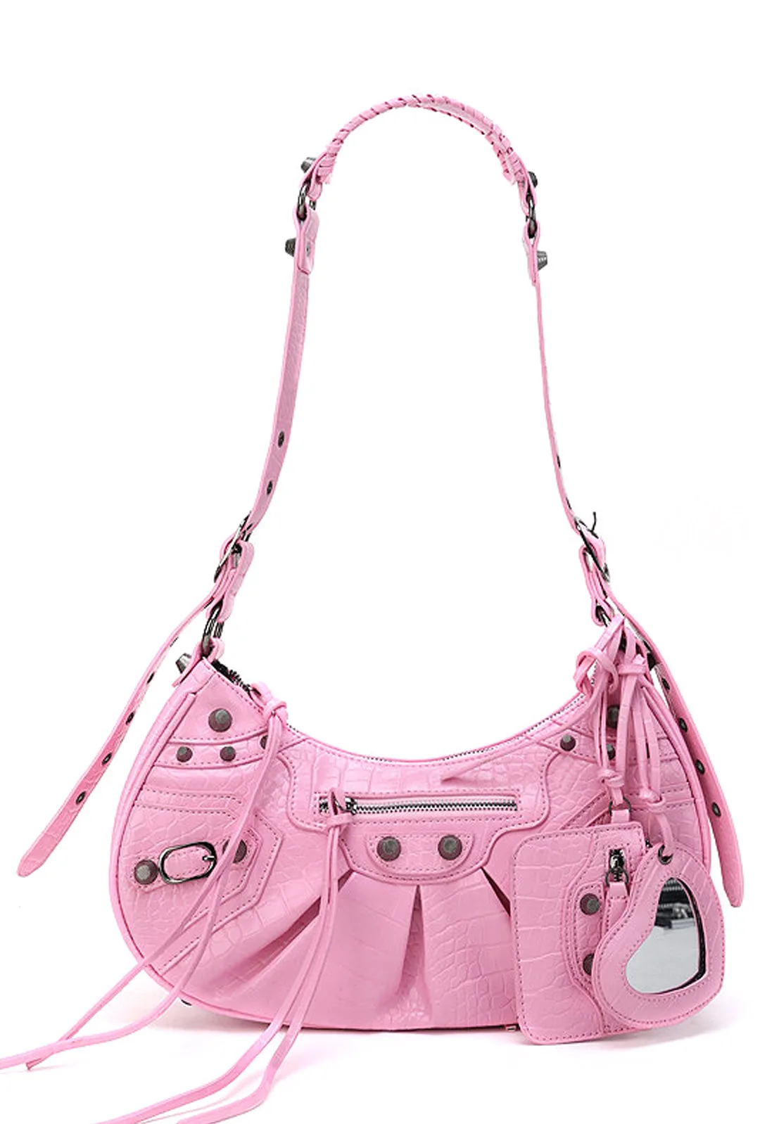 BRETTL - CROC STUDDED HOBO BAG