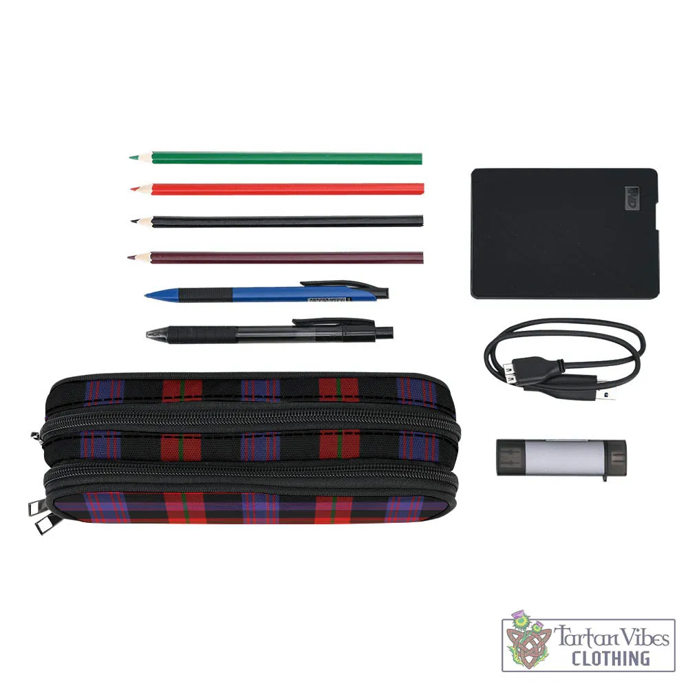 Broun Modern Tartan Pen and Pencil Case