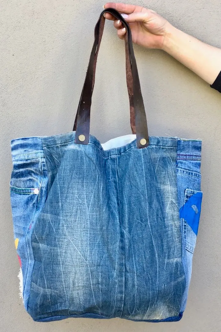 BUFFALO VINTAGE DENIM TOTE BAG