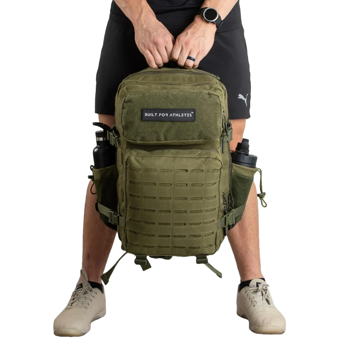 Built For Athletes Large Gym Backpack Army Green