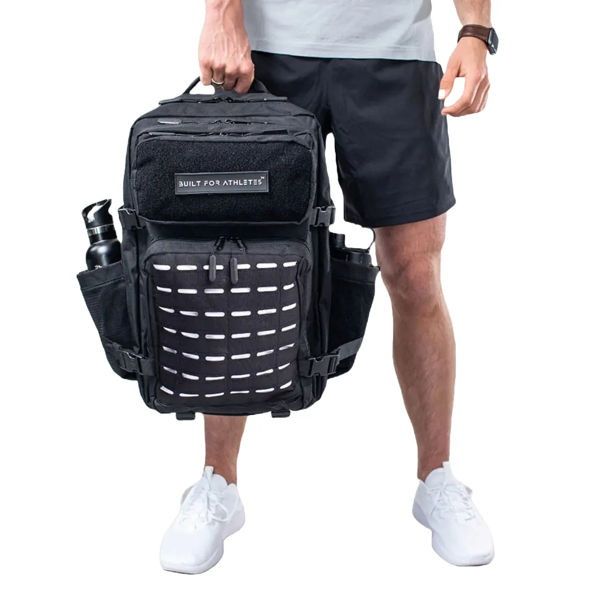 Built For Athletes Large Gym Backpack Black/White