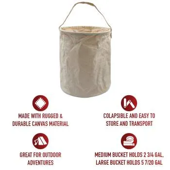 Canvas Collapsible Water Bucket