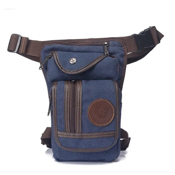 Canvas Waist Drop Leg Bag Thigh Hip Belt Bum Tactical Motorcycle Messenger Shoulder Bag