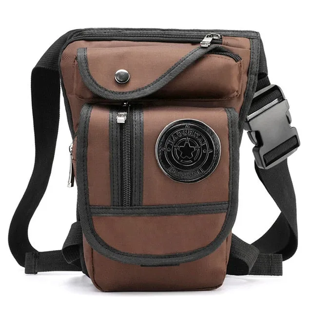 Canvas Waist Drop Leg Bag Thigh Hip Belt Bum Tactical Motorcycle Messenger Shoulder Bag