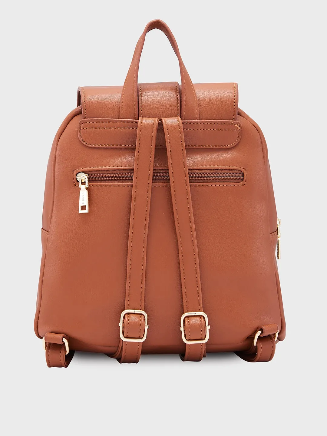 Caprese Shelbee Fashion Backpack Medium Tan