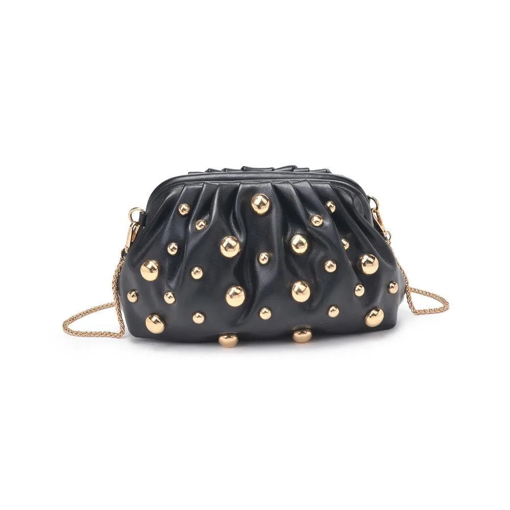 Carey Studded Clutch - Black